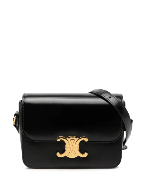 Celine Pre-Owned 2022 Teen Shiny Calfskin Triomphe crossbody bag