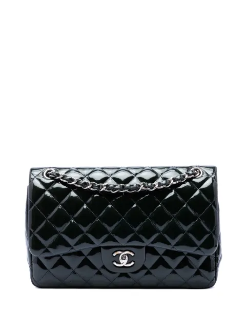 CHANEL Pre-Owned شنطة كتف 'دابل فلاب' كلاسيكية كبيرة مصقولة 2012-2013