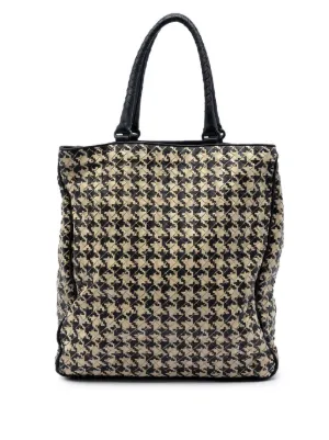 Bottega Veneta Pre-Owned 20th Century Nylon Leopard Print Tote Bag