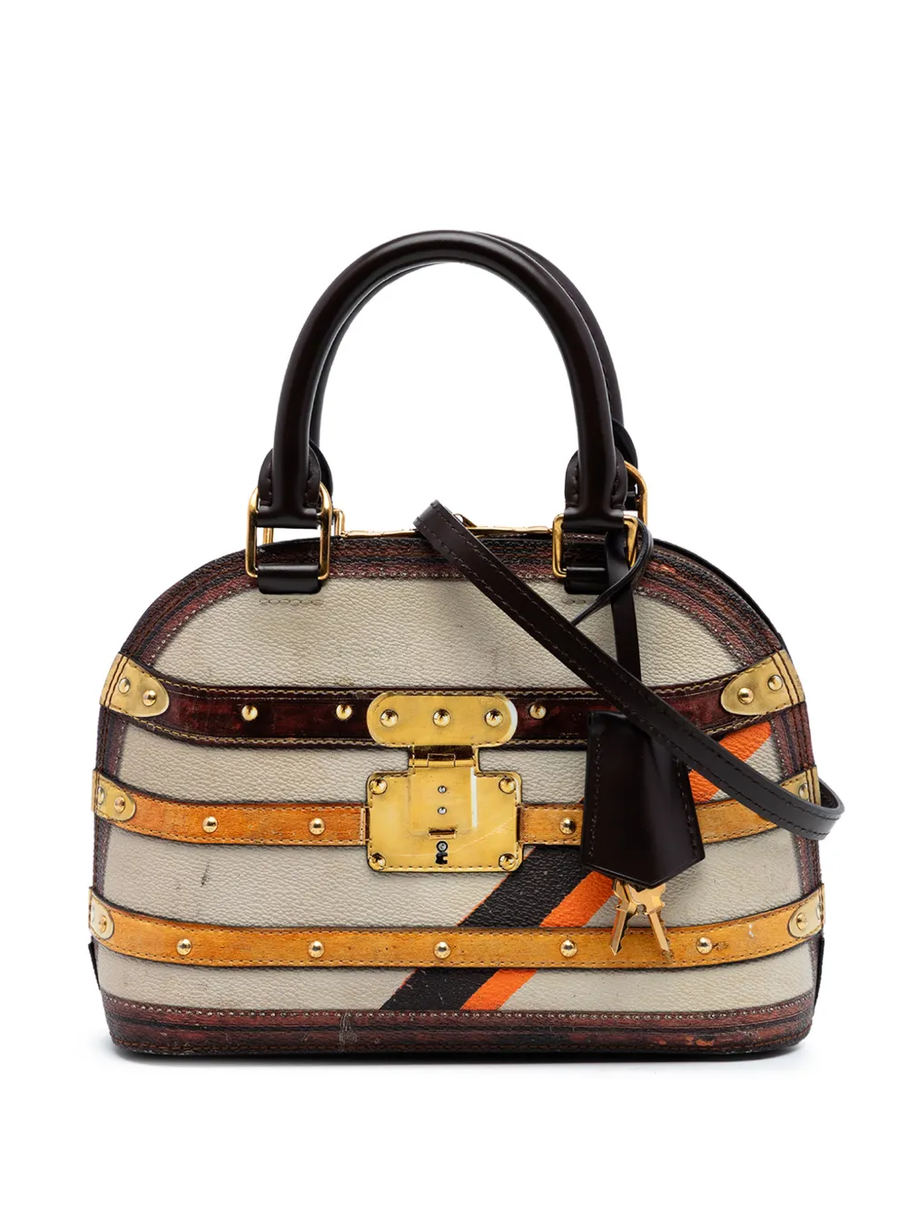 Louis Vuitton Pre-Owned Borsa a tracolla Transformed Time Trunk Alma BB in pelle 2018 - Toni neutri