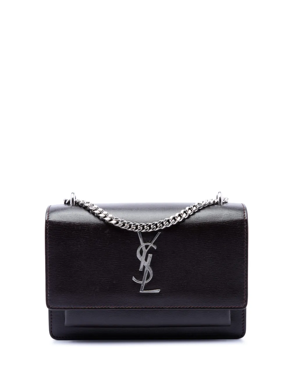 Saint Laurent Pre-Owned Borsa a tracolla Monogram Sunset media in pelle di vitell 2017 - Marrone