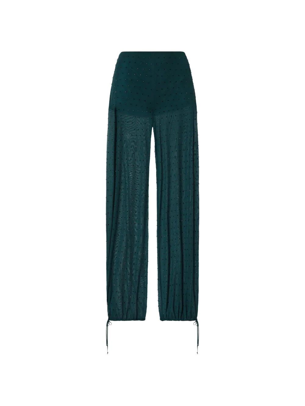 LIU JO tulle trousers with jewel embroidery - Verde