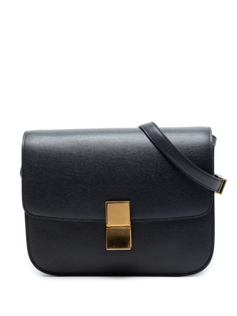 Celine Pre-Owned Borsa a tracolla Liege Classic Box media in pelle di vitello 2015 - Nero
