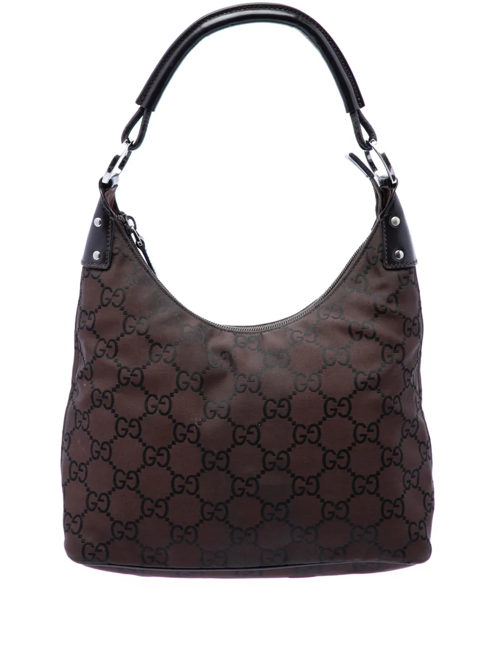 Gucci Pre-Owned Borsa a spalla GG in nylon 2016-2026 - Marrone