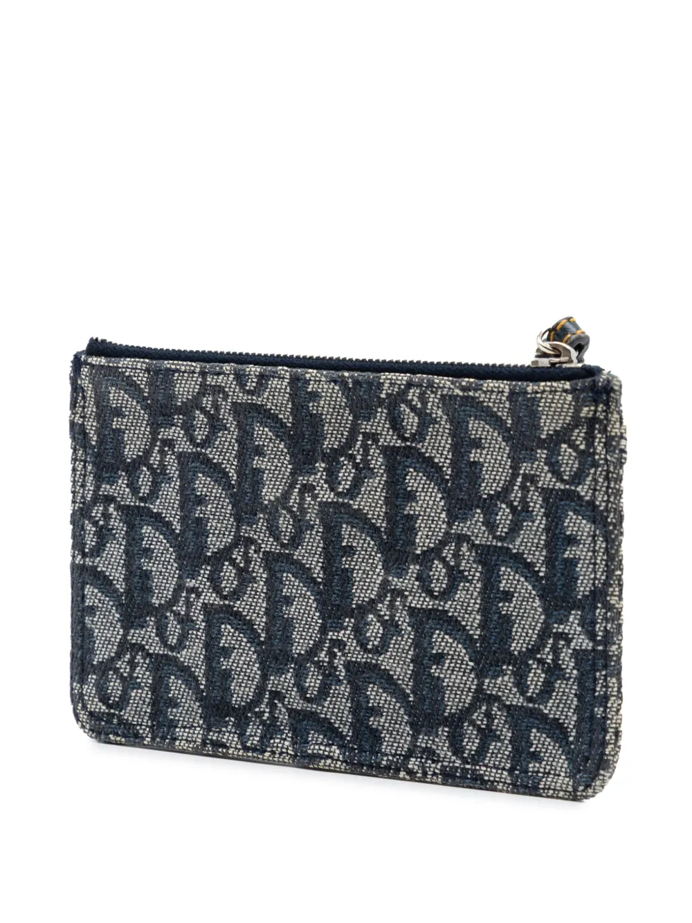 Dior Pre-owned 2001 Diorissimo Trotter Canvas Wristlet Pouch in Blue, view 2