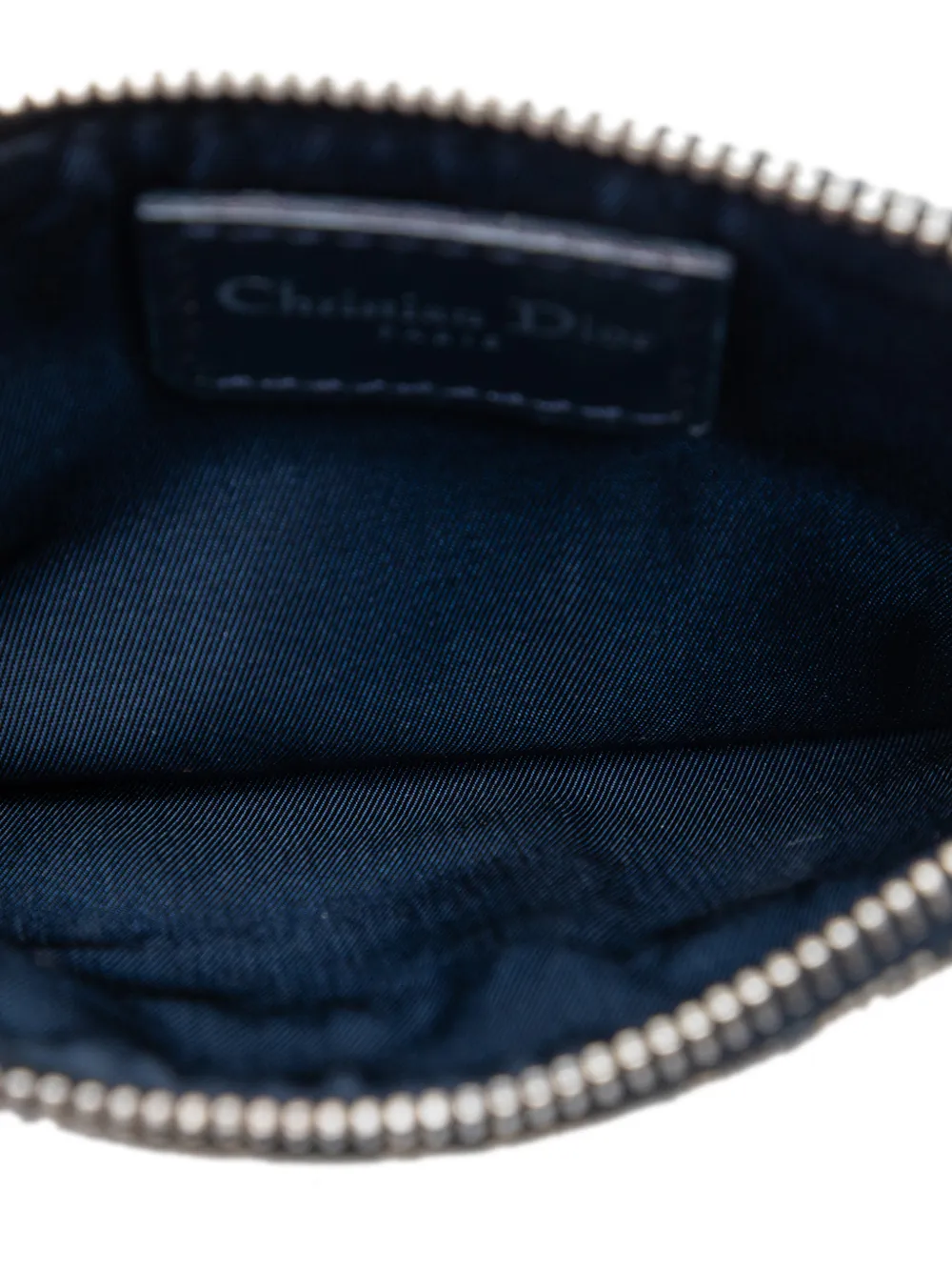 Dior Pre-owned 2001 Diorissimo Trotter Canvas Wristlet Pouch in Blue, view 4
