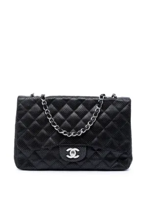 CHANEL Pre-Owned 2009-2010 Jumbo Classic Caviar Single Flap CHANEL Pre-Owned 2009-2010 Jumbo Classic Caviar Single Flap