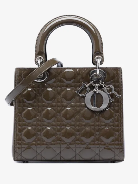 Christian Dior Pre-Owned 2011 Medium Patent Cannage Lady Dior satchel