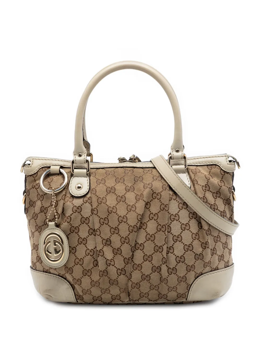 Gucci Pre-Owned 2016-2026 GG Canvas Sukey satchel - White