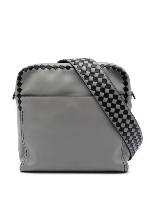 Bottega Veneta Pre-Owned bandolera de piel de napa con ribete Intrecciato 2012-2026
