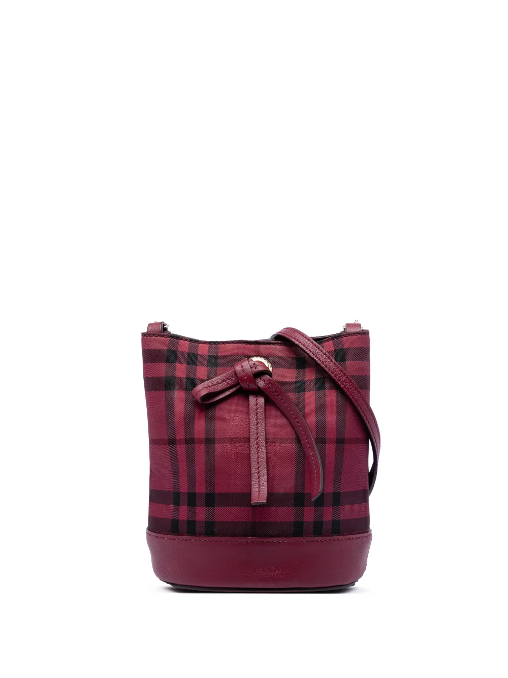 Burberry Pre-Owned Borsa a secchiello Baby Haymarket Check 2014-2017 - Rosso
