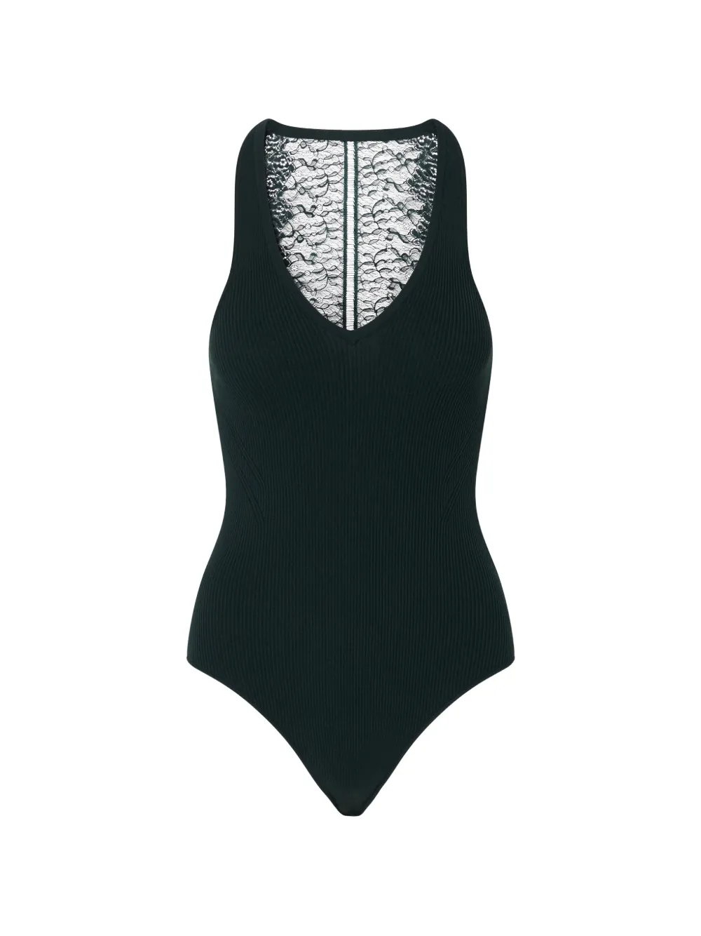 LIU JO bodysuit with lace insert - Verde