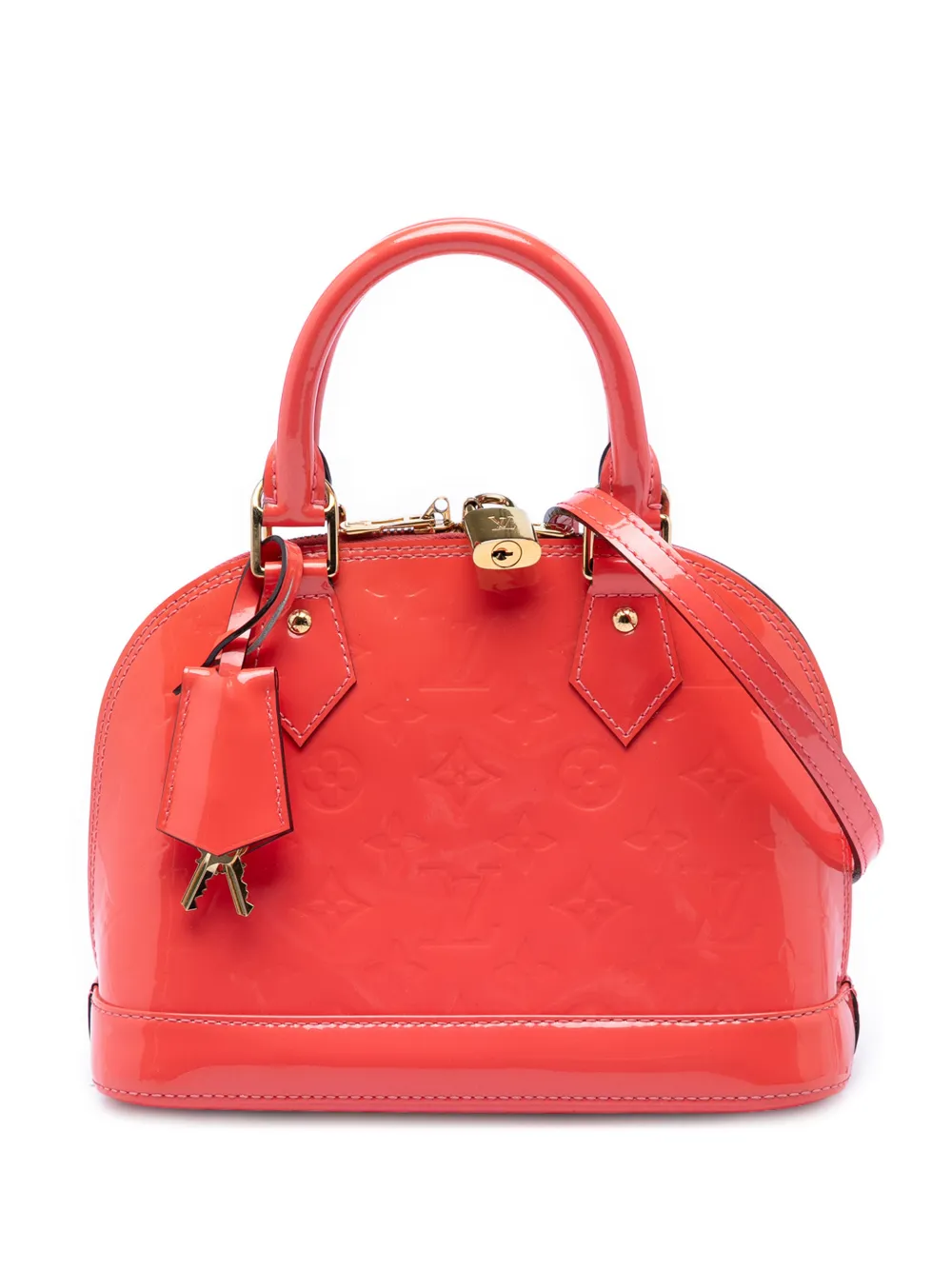 Louis Vuitton Pre-Owned 2014 Monogram Vernis Alma BB satchel - Orange