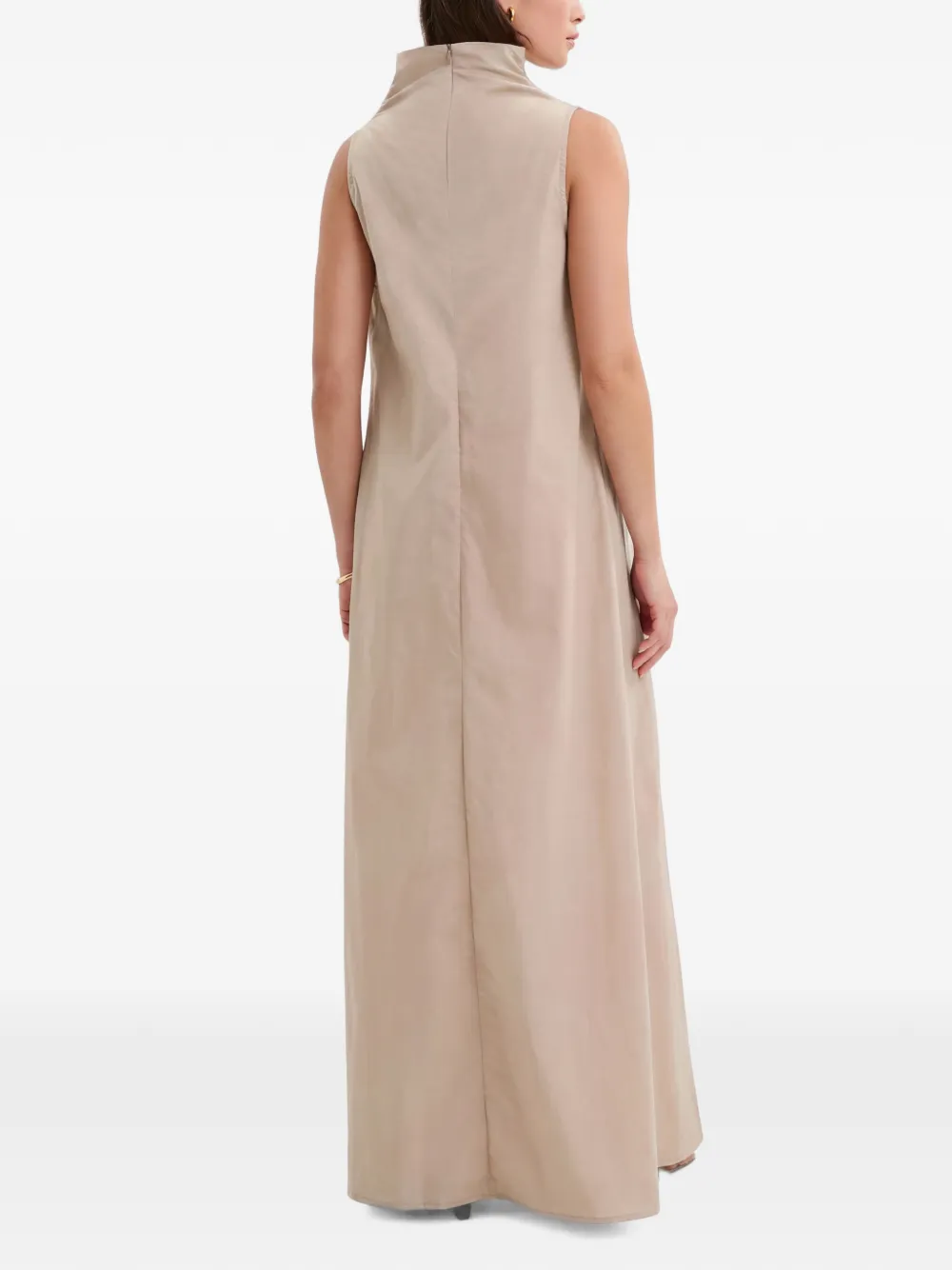 Marcella Minna mouwloze maxi-dress Beige
