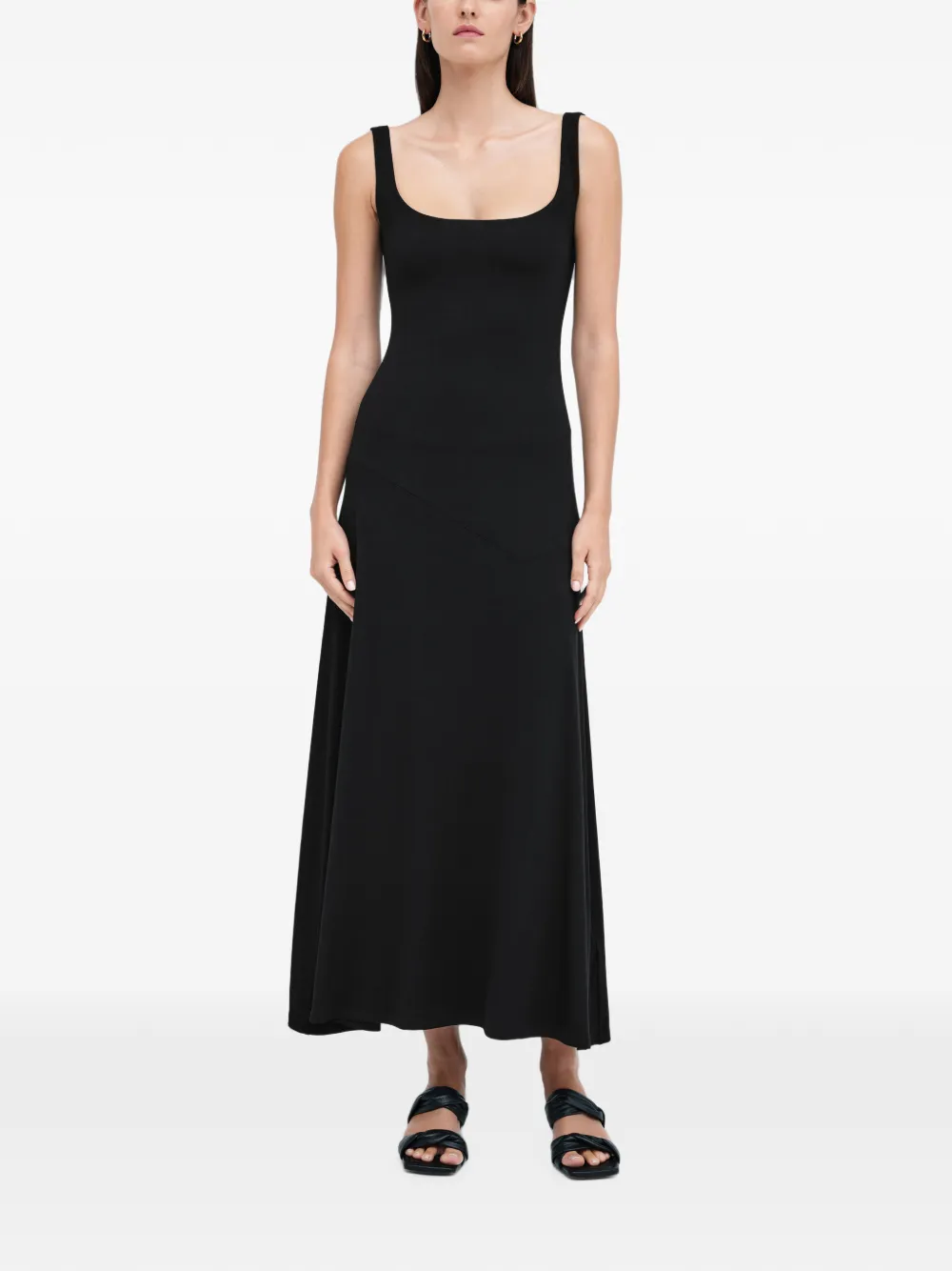 Marcella Margot Midi Dress In Black