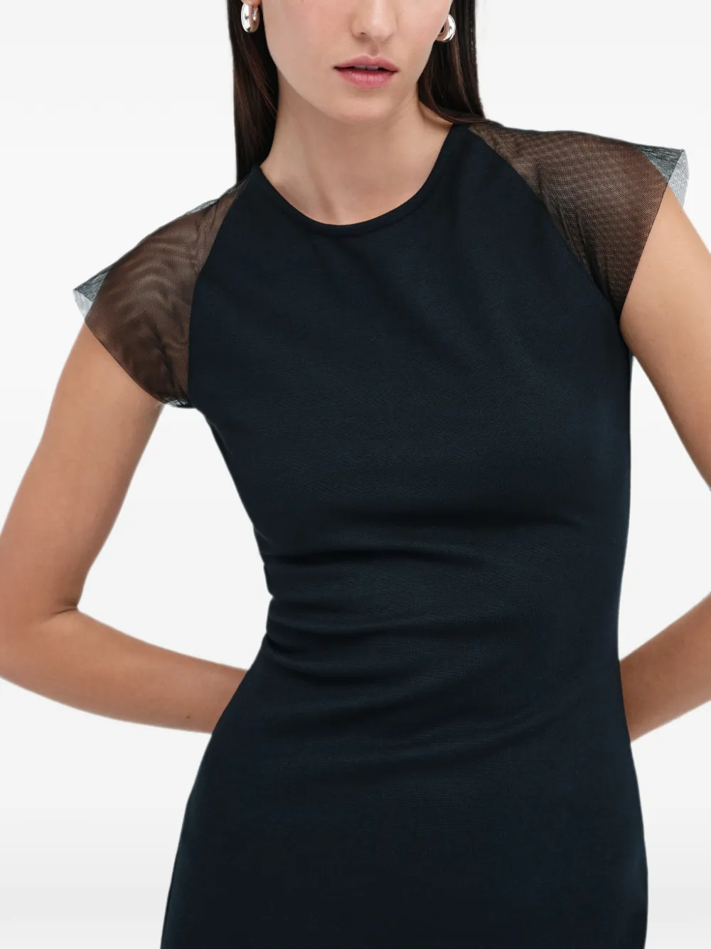 Marcella Rooney midi-jurk Zwart