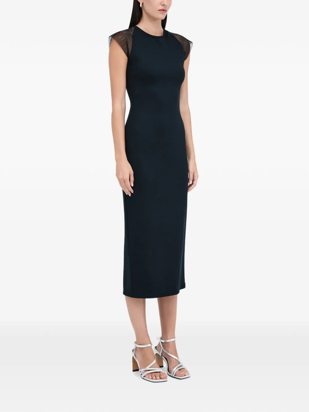Marcella Rooney midi-jurk Zwart