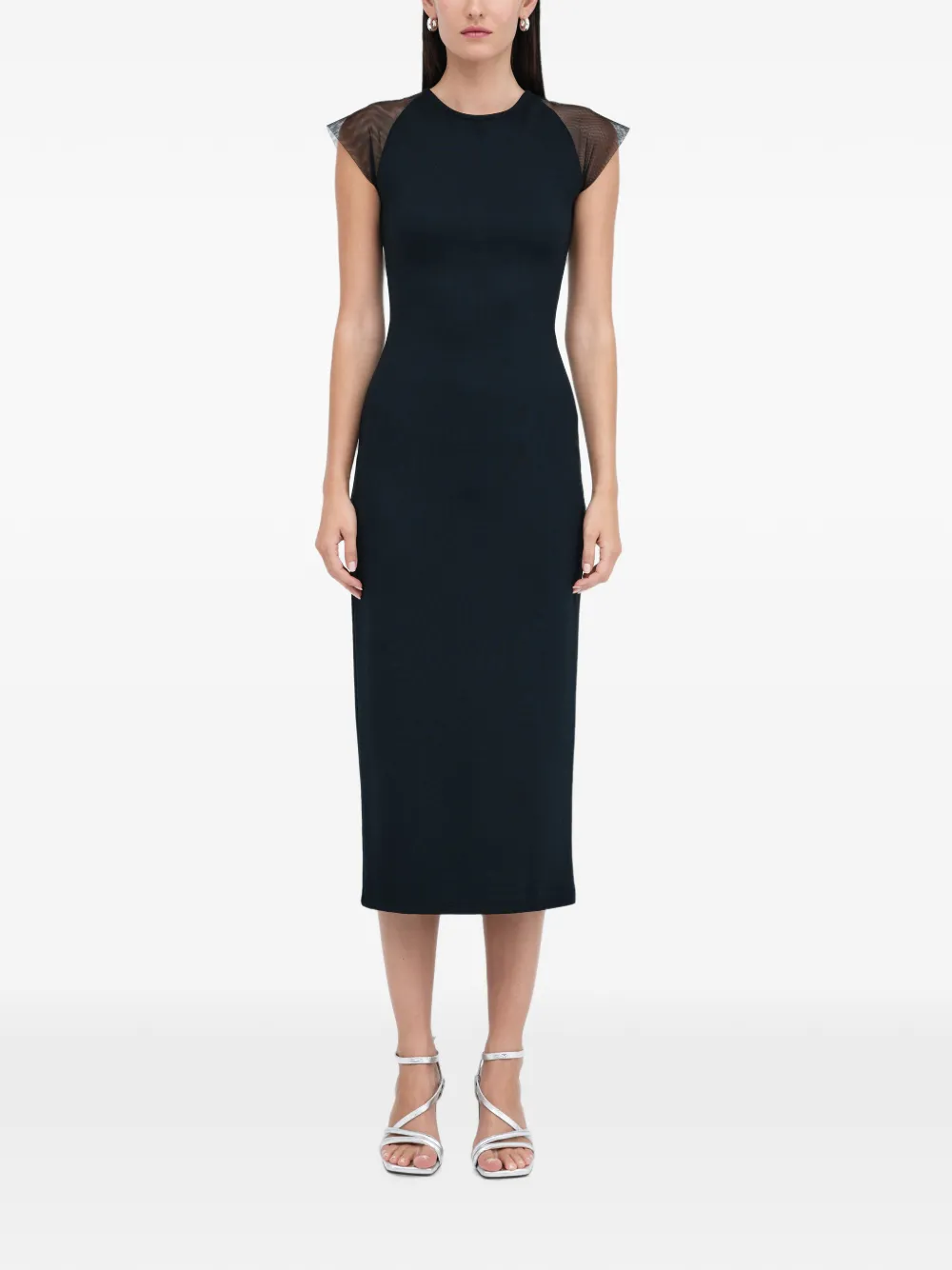 Marcella Rooney midi-jurk Zwart