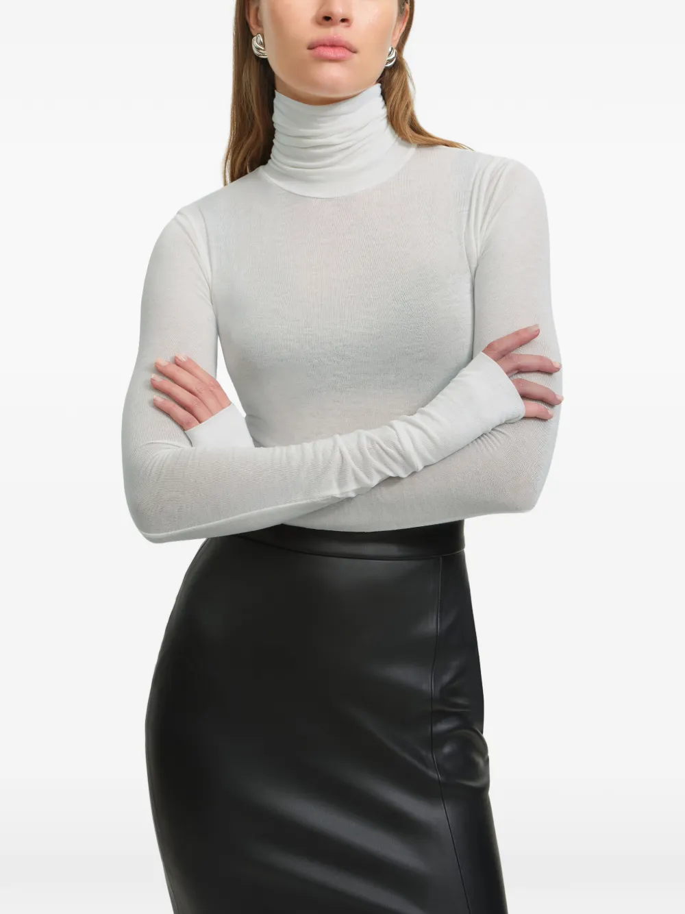 Marcella Eloise T-shirt met col Grijs