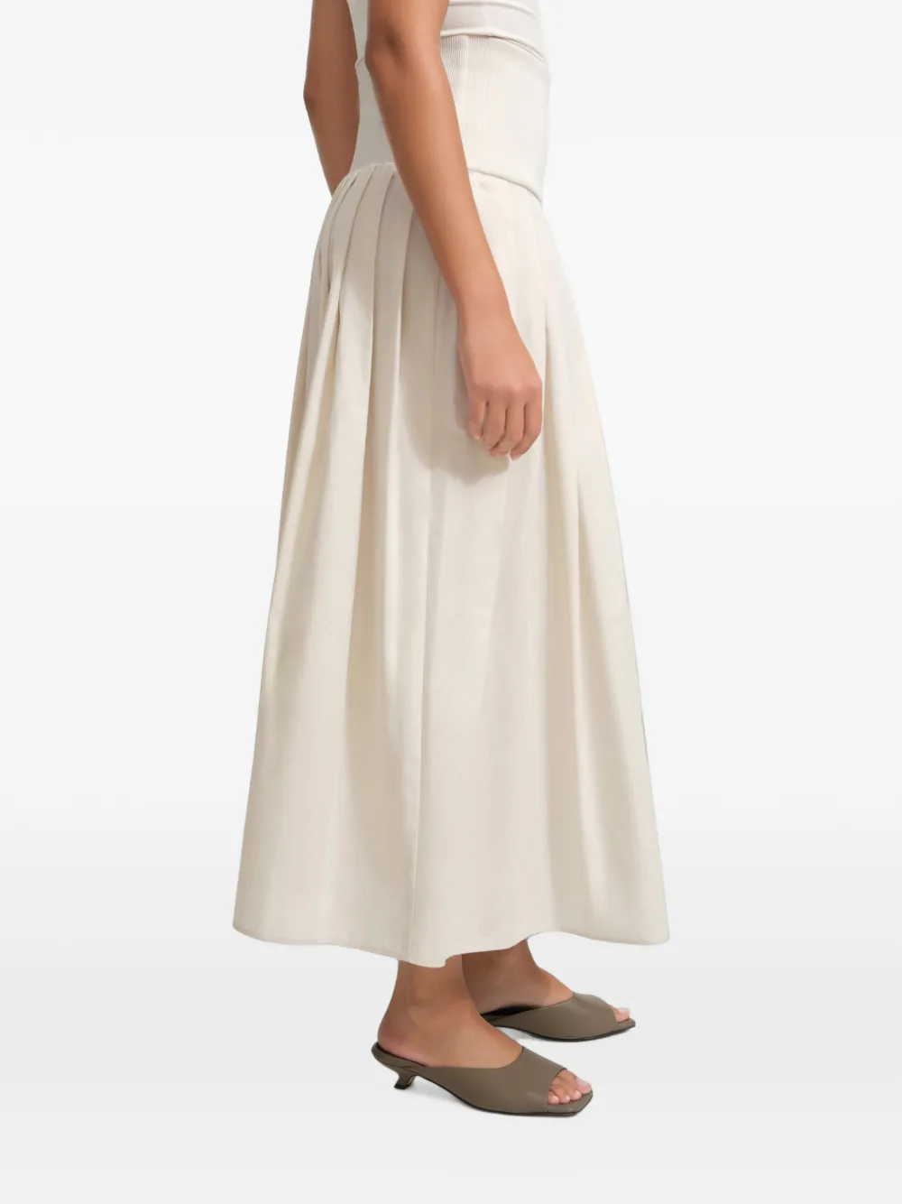 Marcella Kenmare geplooide maxi-rok Beige