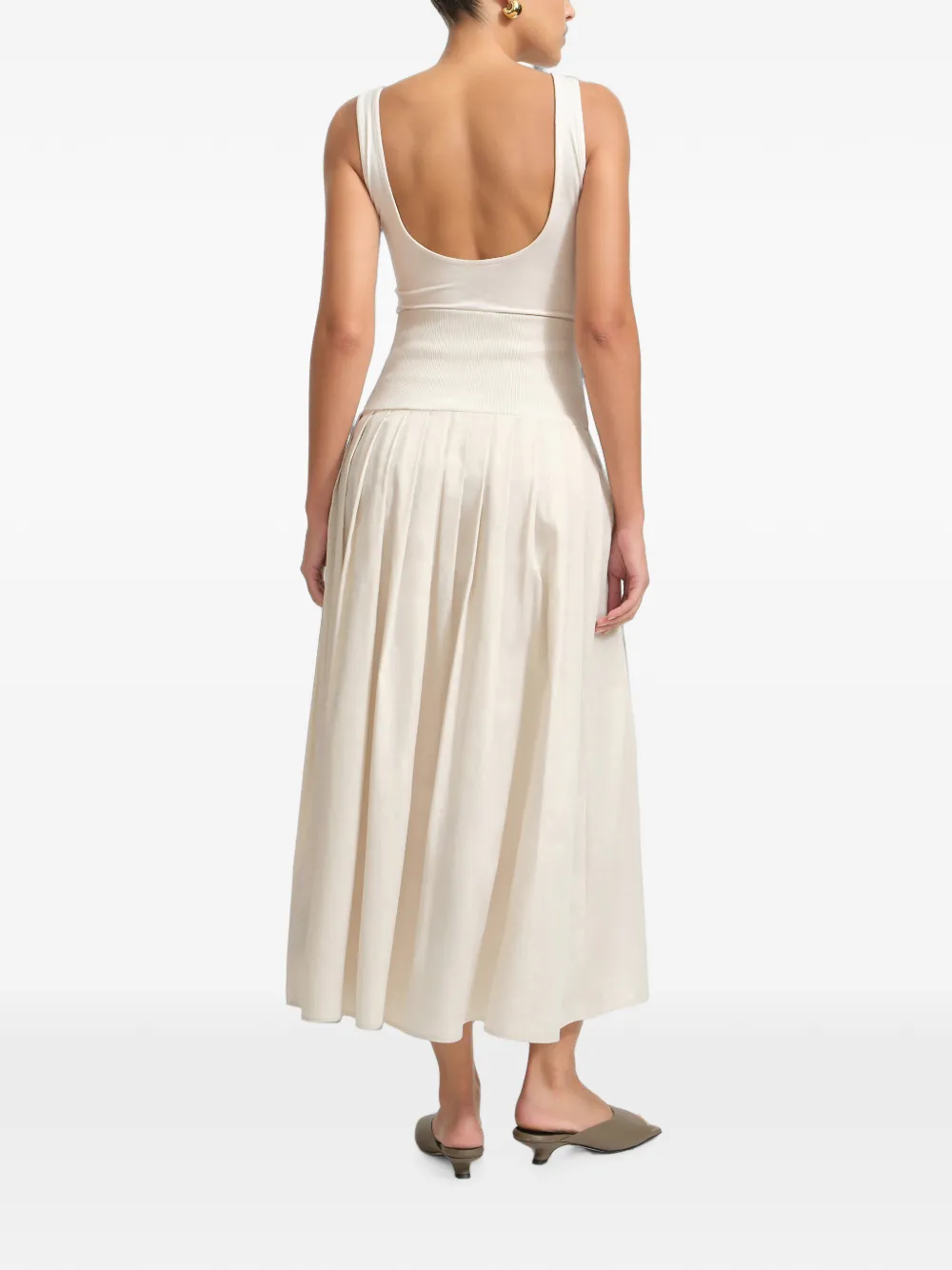 Marcella Kenmare geplooide maxi-rok Beige