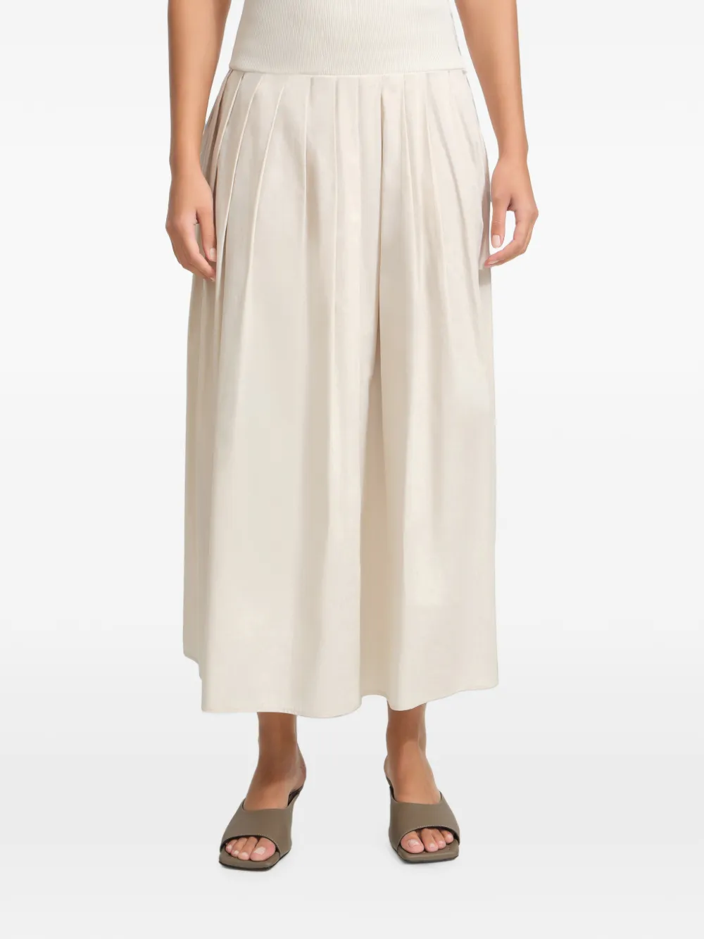 Marcella Kenmare pleated maxi skirt - Nude