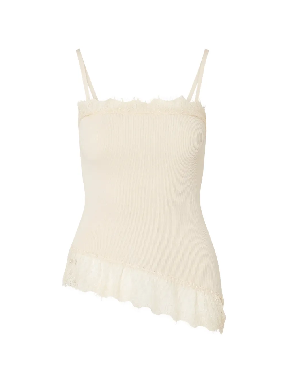 LIU JO asymmetric top with lace details - Toni neutri