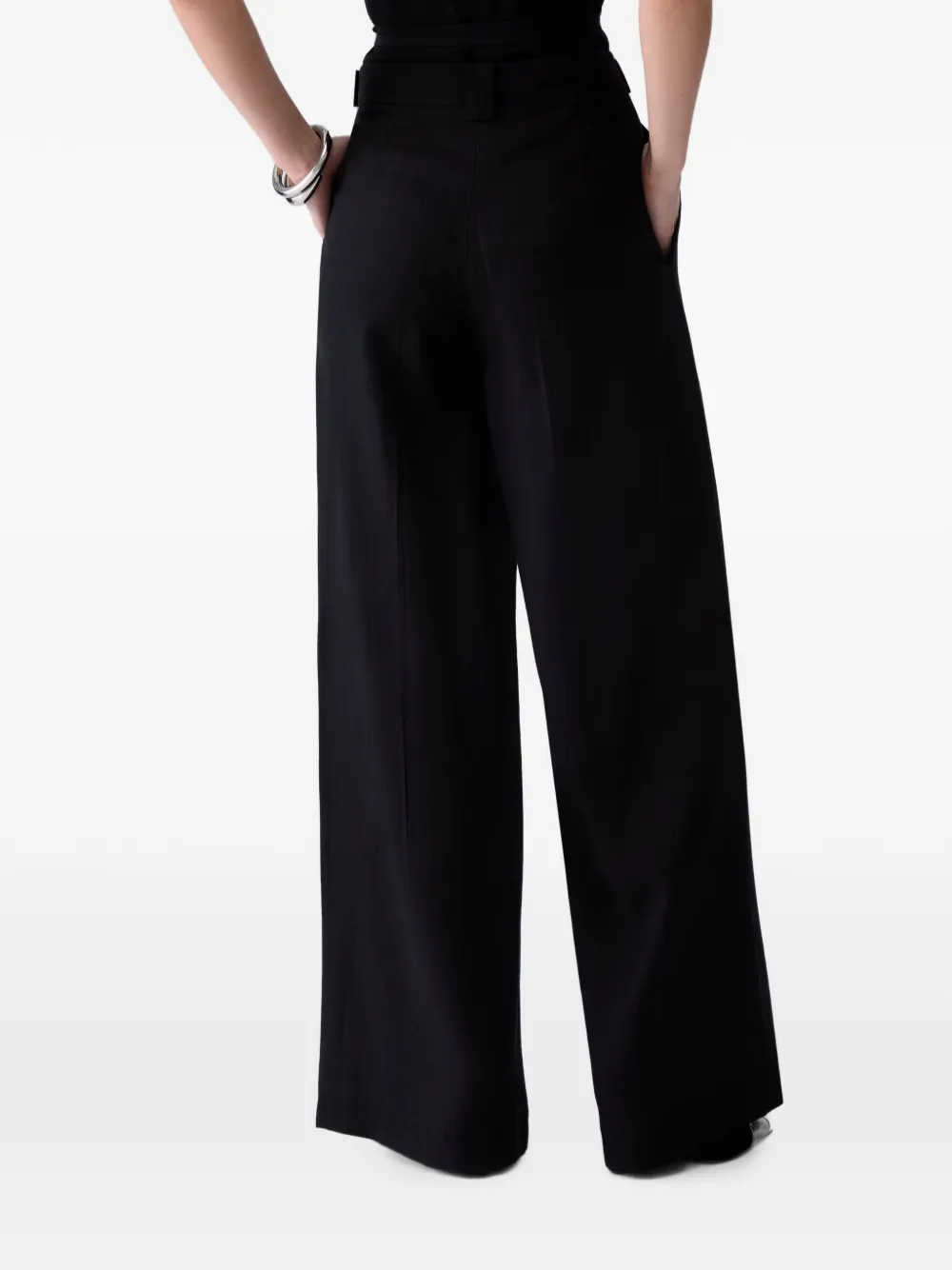 LIU JO Viscose broek met vlam Zwart