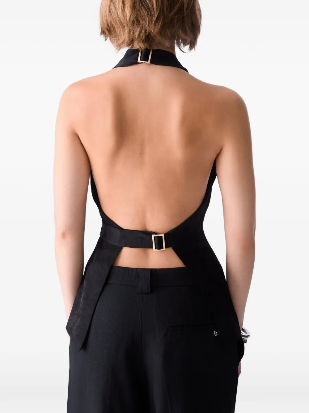 LIU JO Top met geborduurd juweel en jacquard Zwart