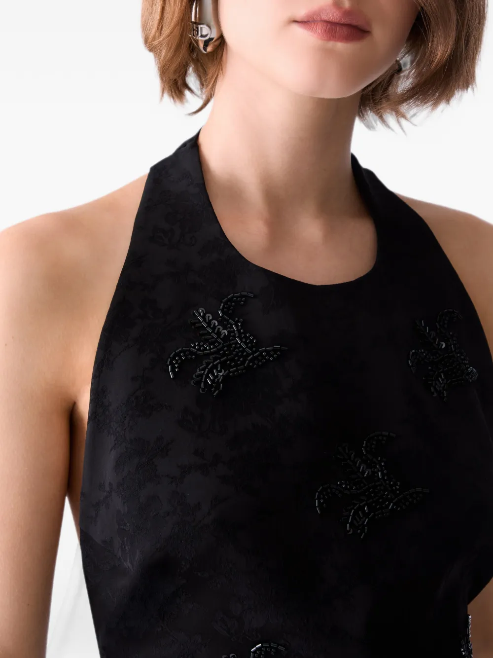 LIU JO Top met geborduurd juweel en jacquard Zwart