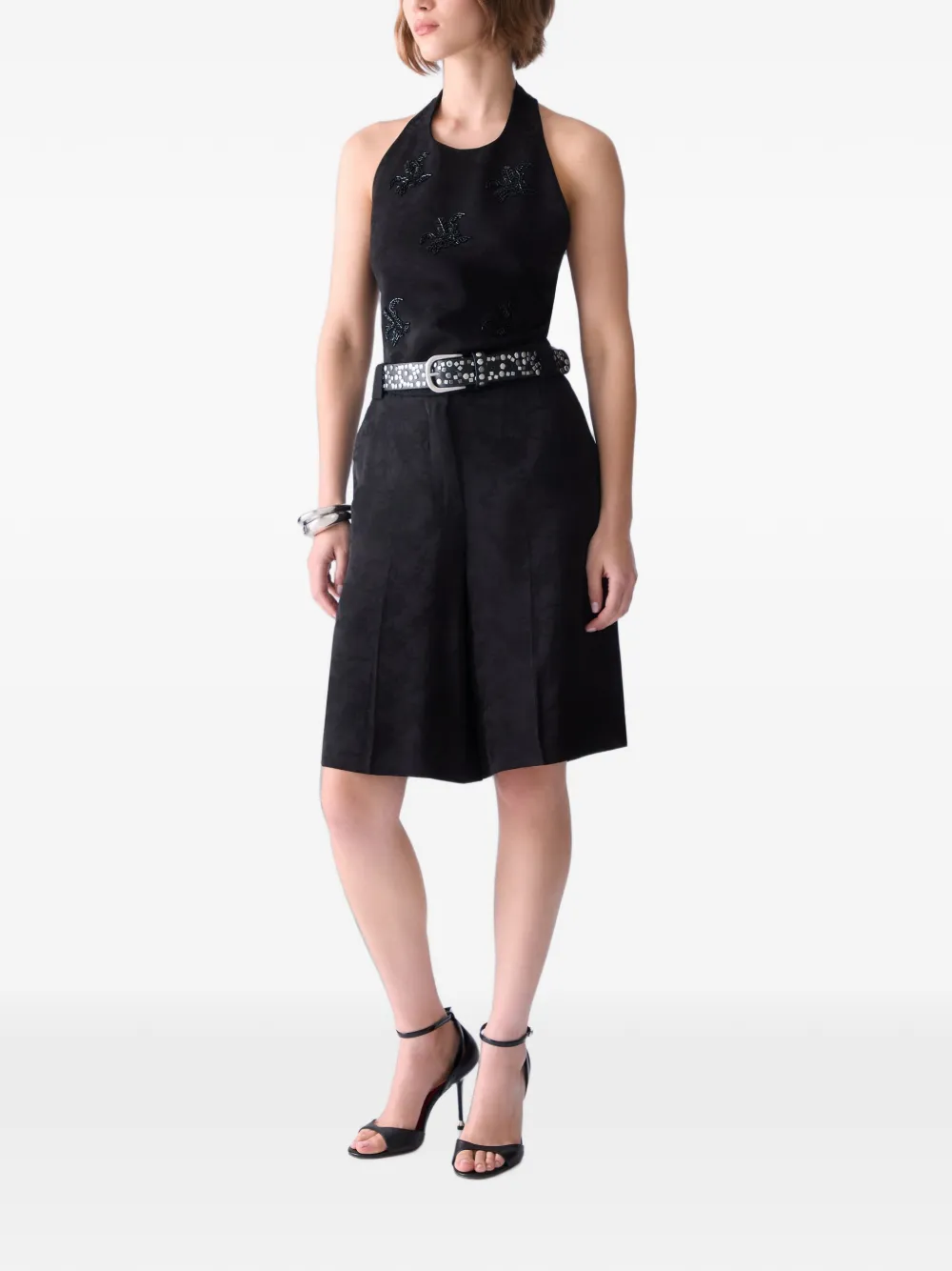 LIU JO Top met geborduurd juweel en jacquard Zwart