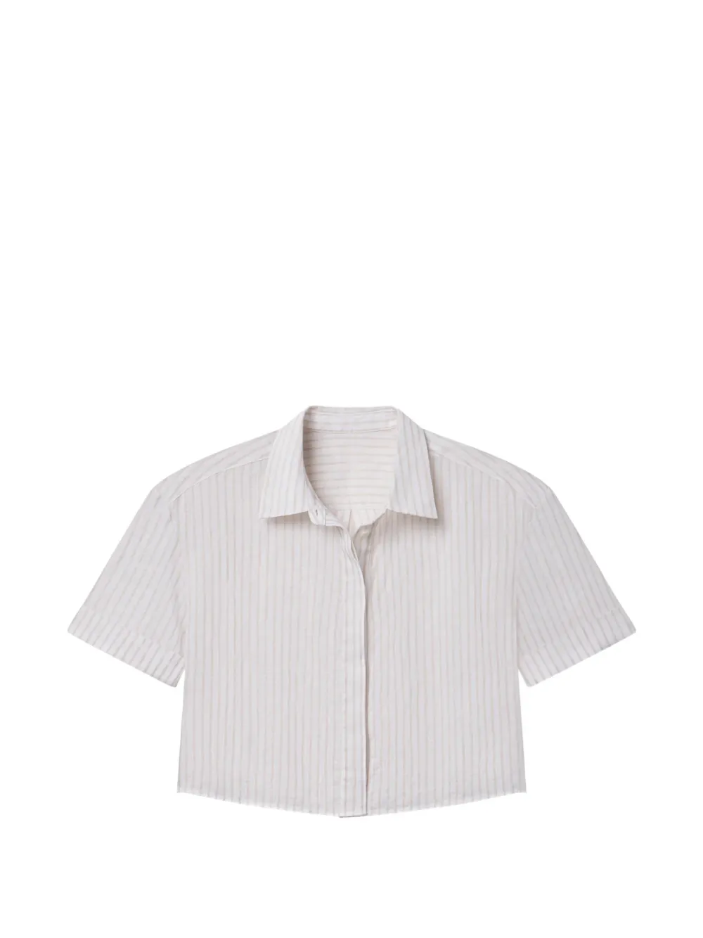 A.l.c Mel Striped Short-sleeve Shirt In White