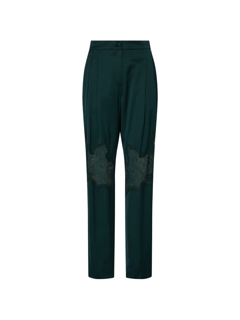 LIU JO satin trousers with lace details - Verde