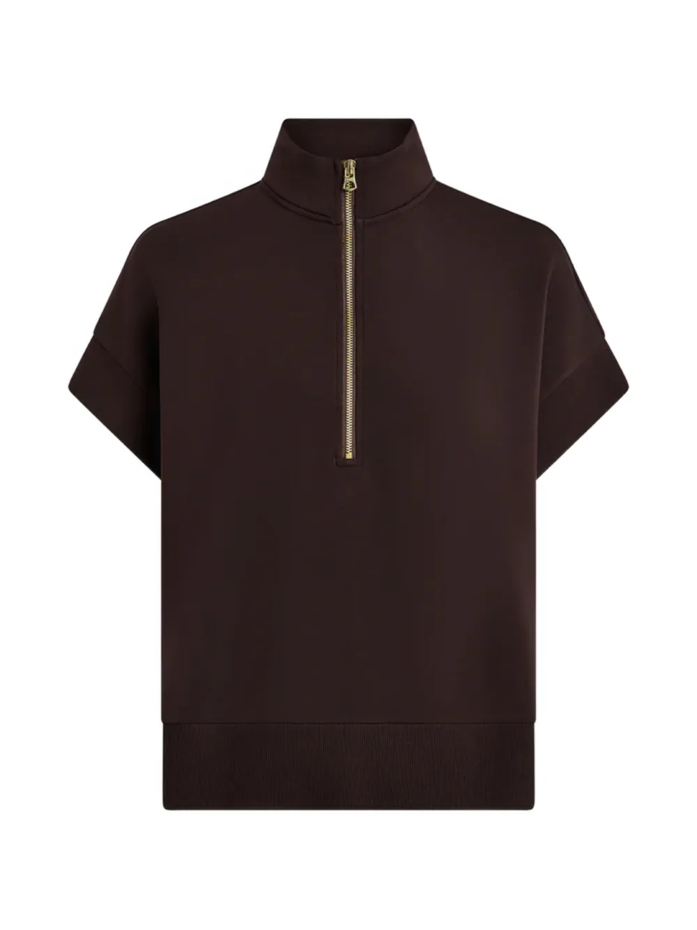 Varley Ritchie short-sleeve quarter-zip sweatshirt - Marrone