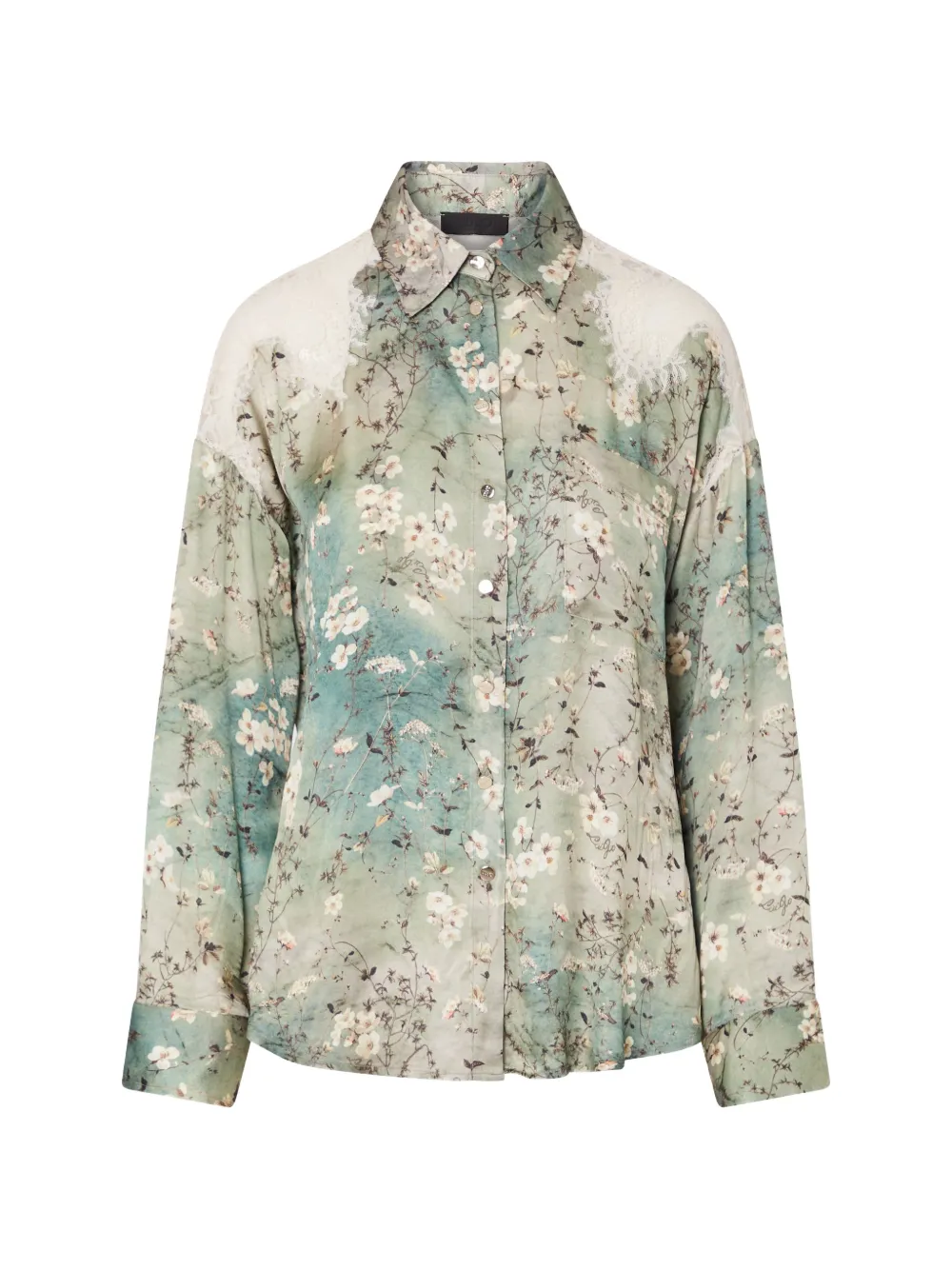 LIU JO printed satin shirt - Verde