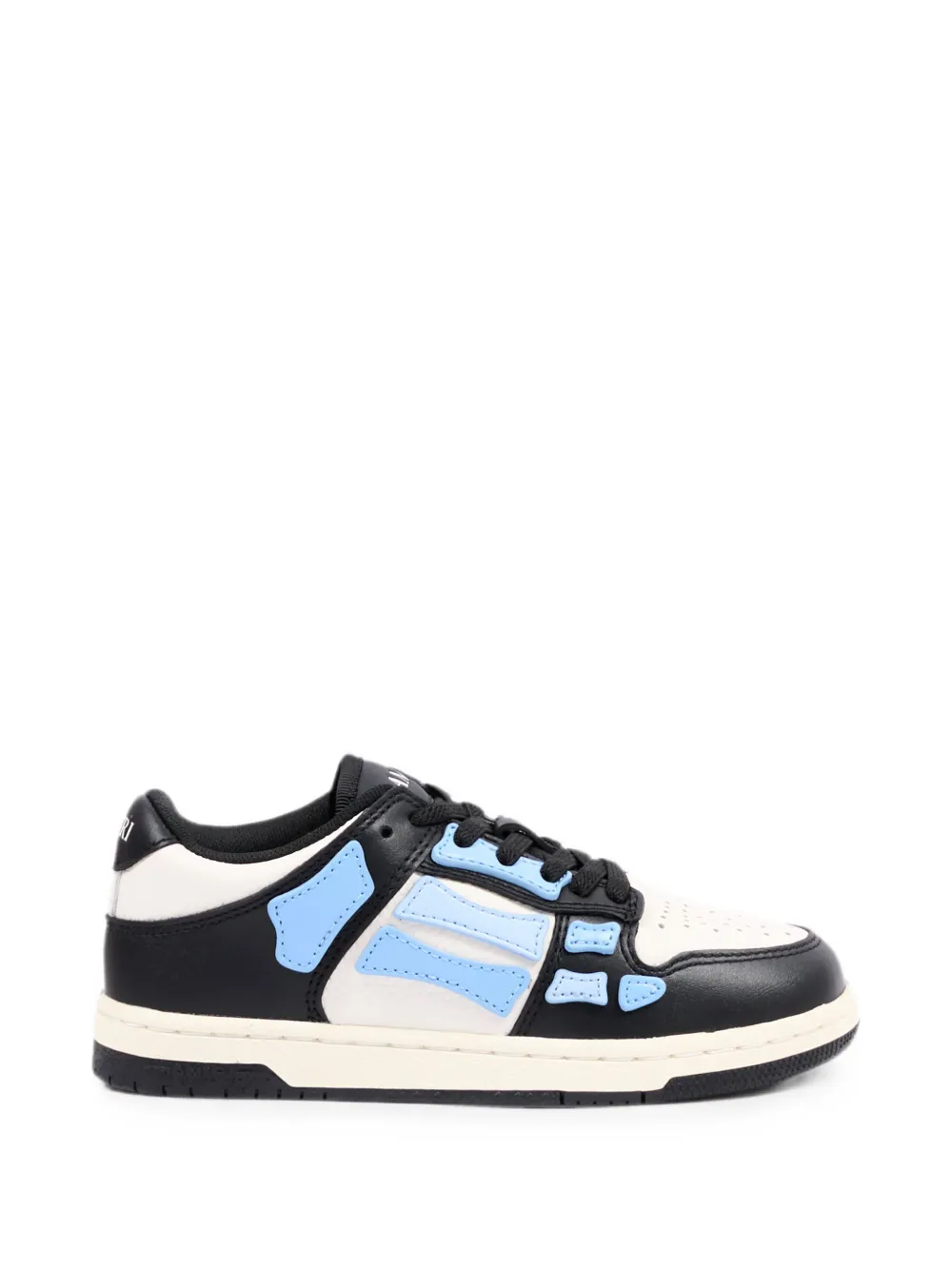 AMIRI KIDS Skel-top leather low-top sneakers Zwart