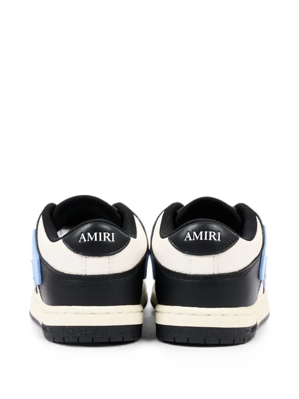 AMIRI KIDS Skel-top leather low-top sneakers Zwart