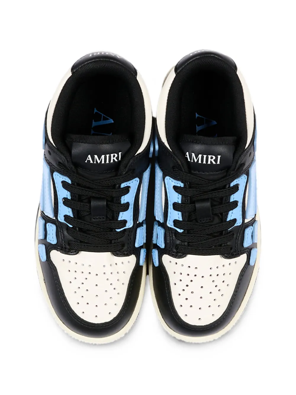 AMIRI KIDS Skel-top leather low-top sneakers Zwart