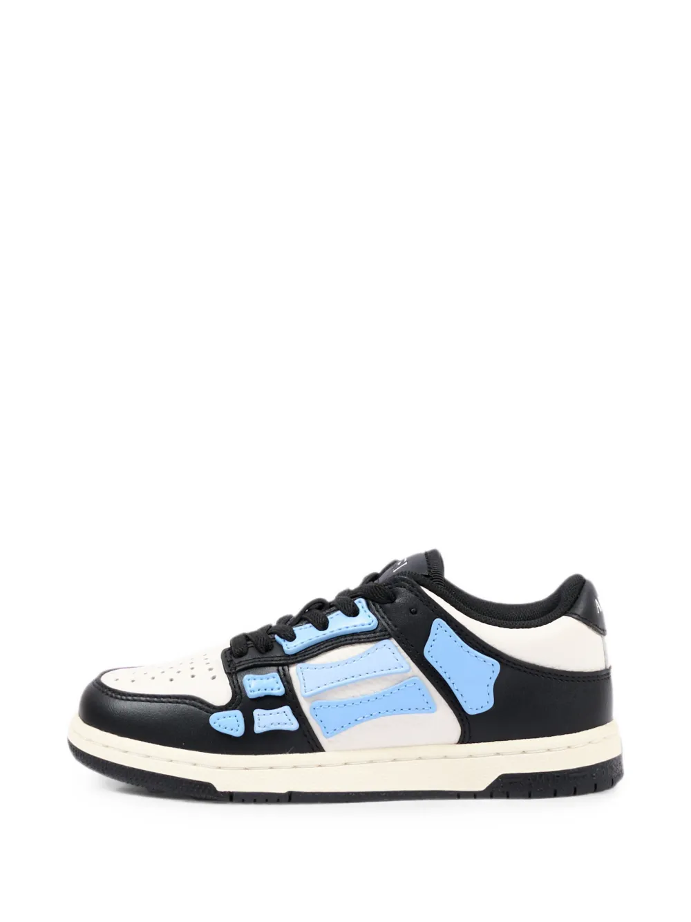 AMIRI KIDS Skel-top leather low-top sneakers Zwart