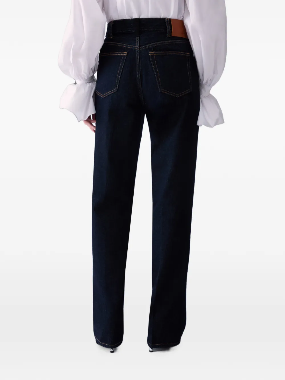LIU JO Straight jeans met stoffen details Blauw