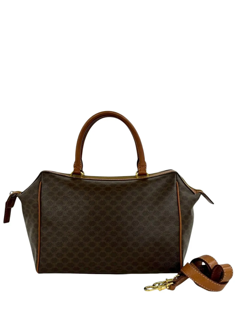 Celine Pre-Owned Borsa a tracolla in tela cerata Macadam 1995 - Marrone