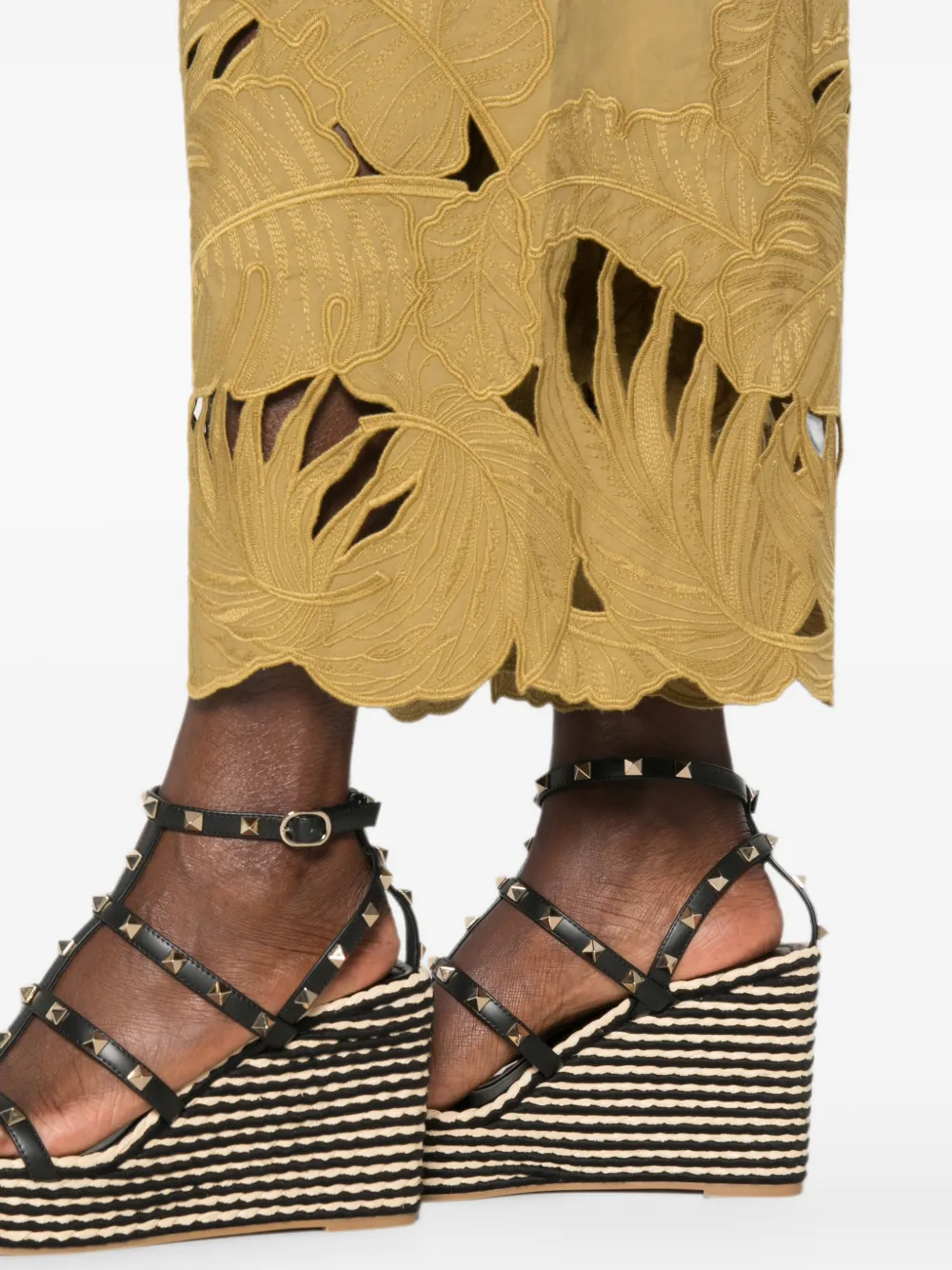ZIMMERMANN Mahon broek met geborduurde bloemen Groen