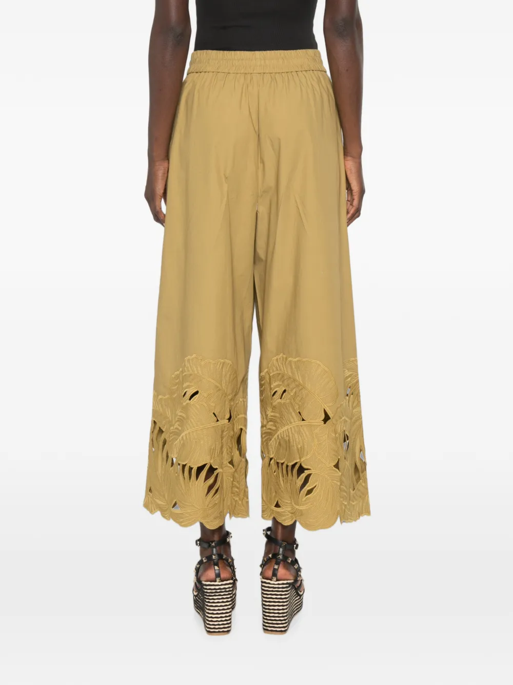 ZIMMERMANN Mahon broek met geborduurde bloemen Groen