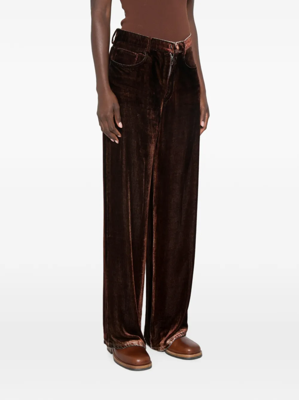 Pierre-Louis Mascia Kandox straight broek Bruin