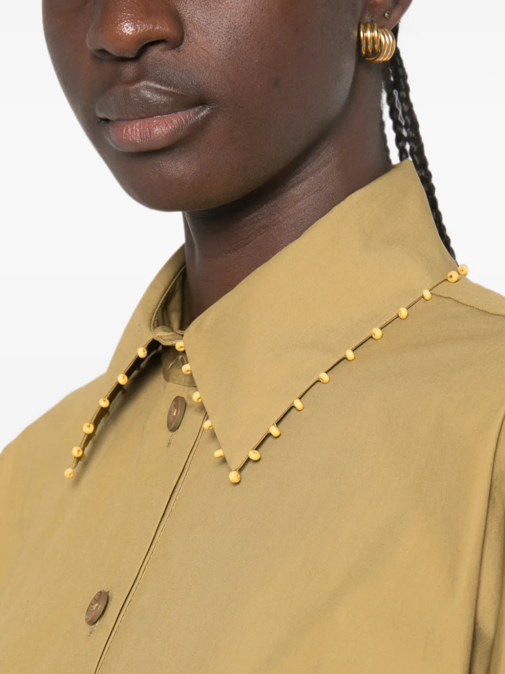 ZIMMERMANN Mahon blouse met borduurwerk en uitgesneden details Beige