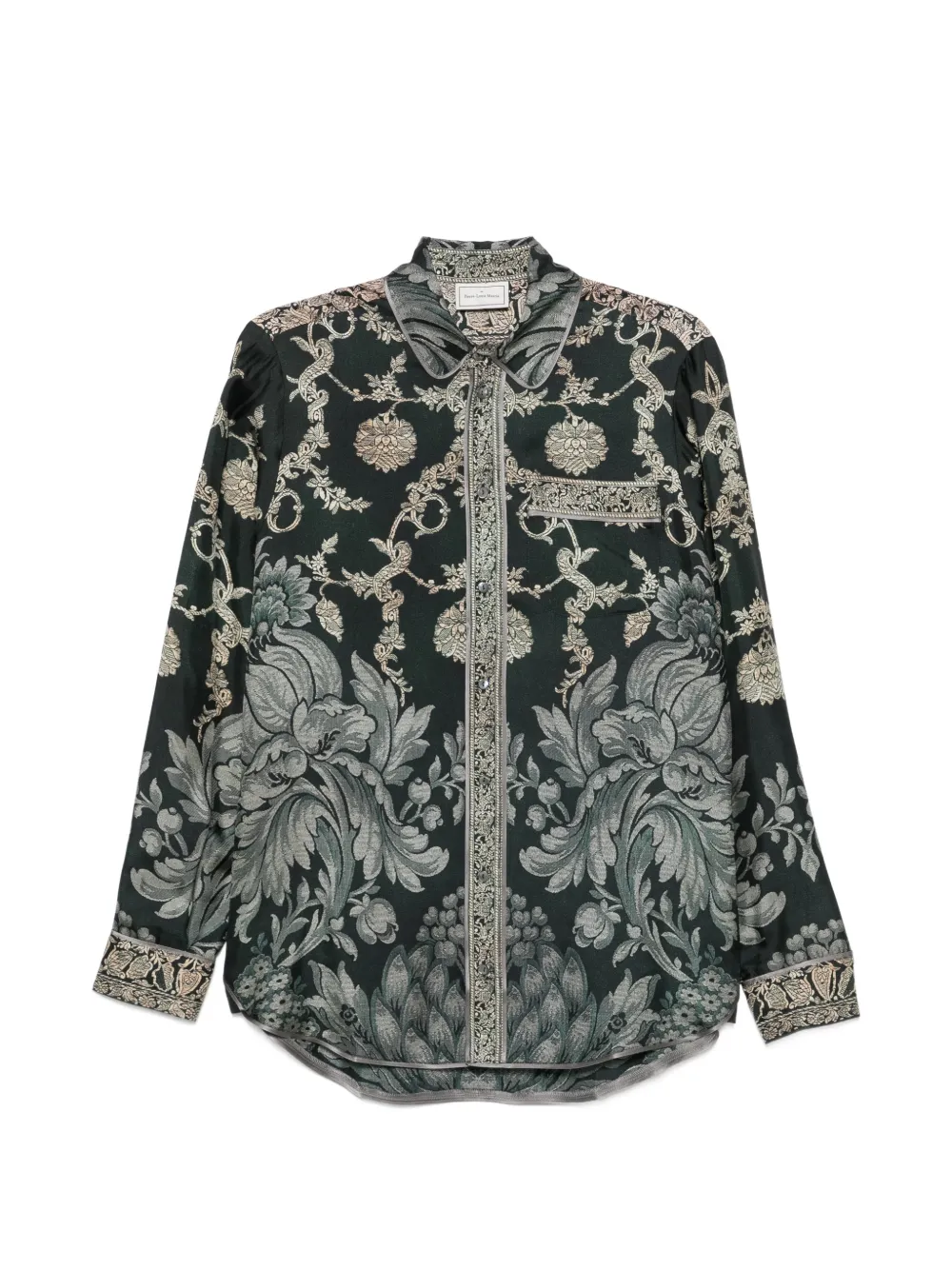 Pierre-Louis Mascia floral-print silk shirt - Schwarz