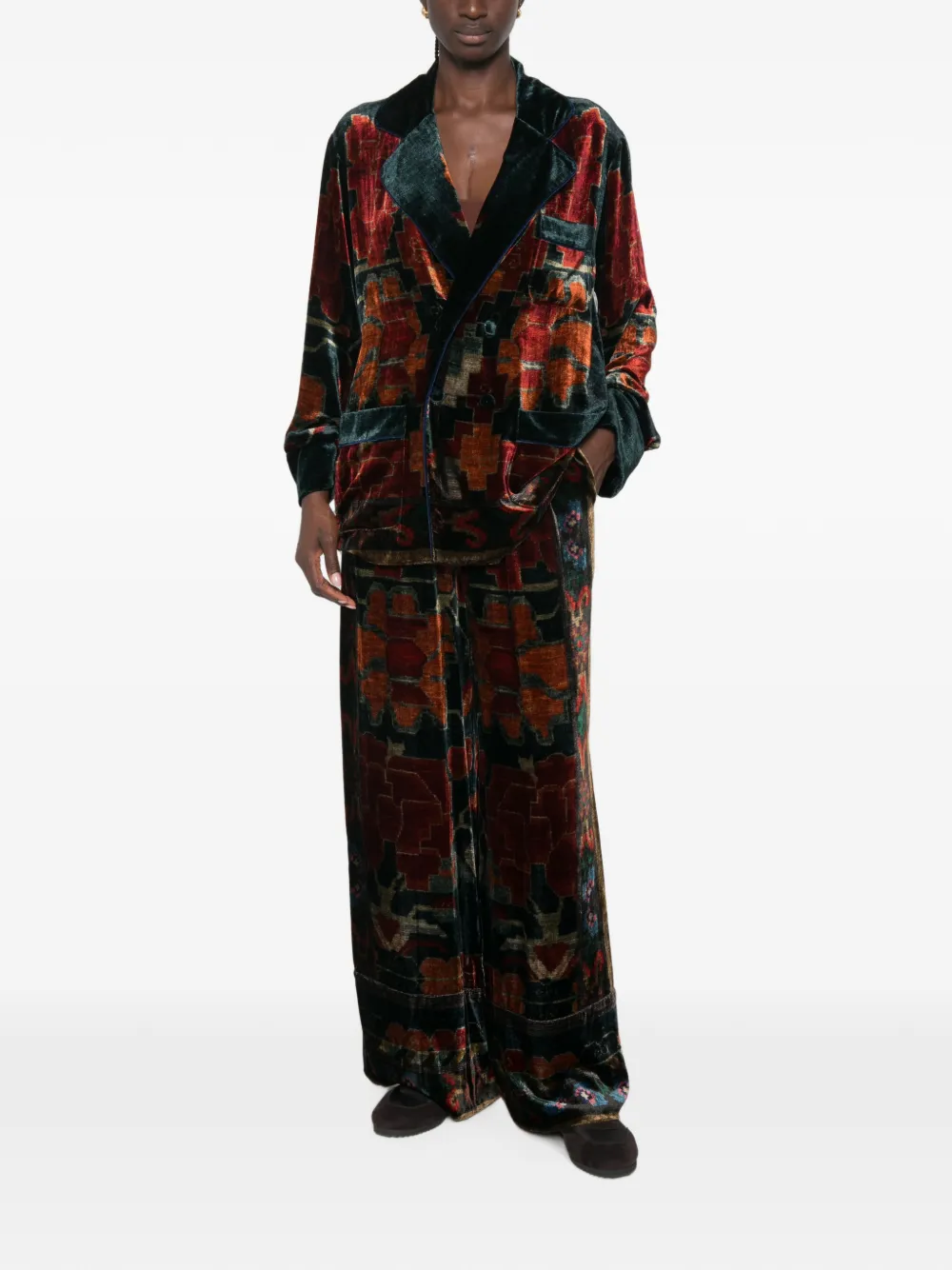Pierre-Louis Mascia Kanada broek met geometrisch patroon Rood