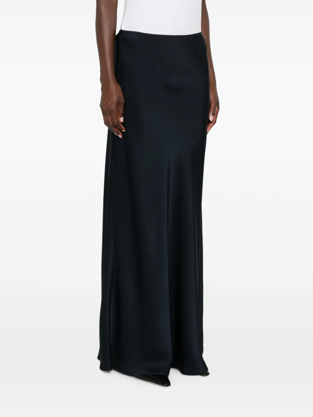 Fabiana Filippi Maxi-rok met satijnen afwerking Zwart