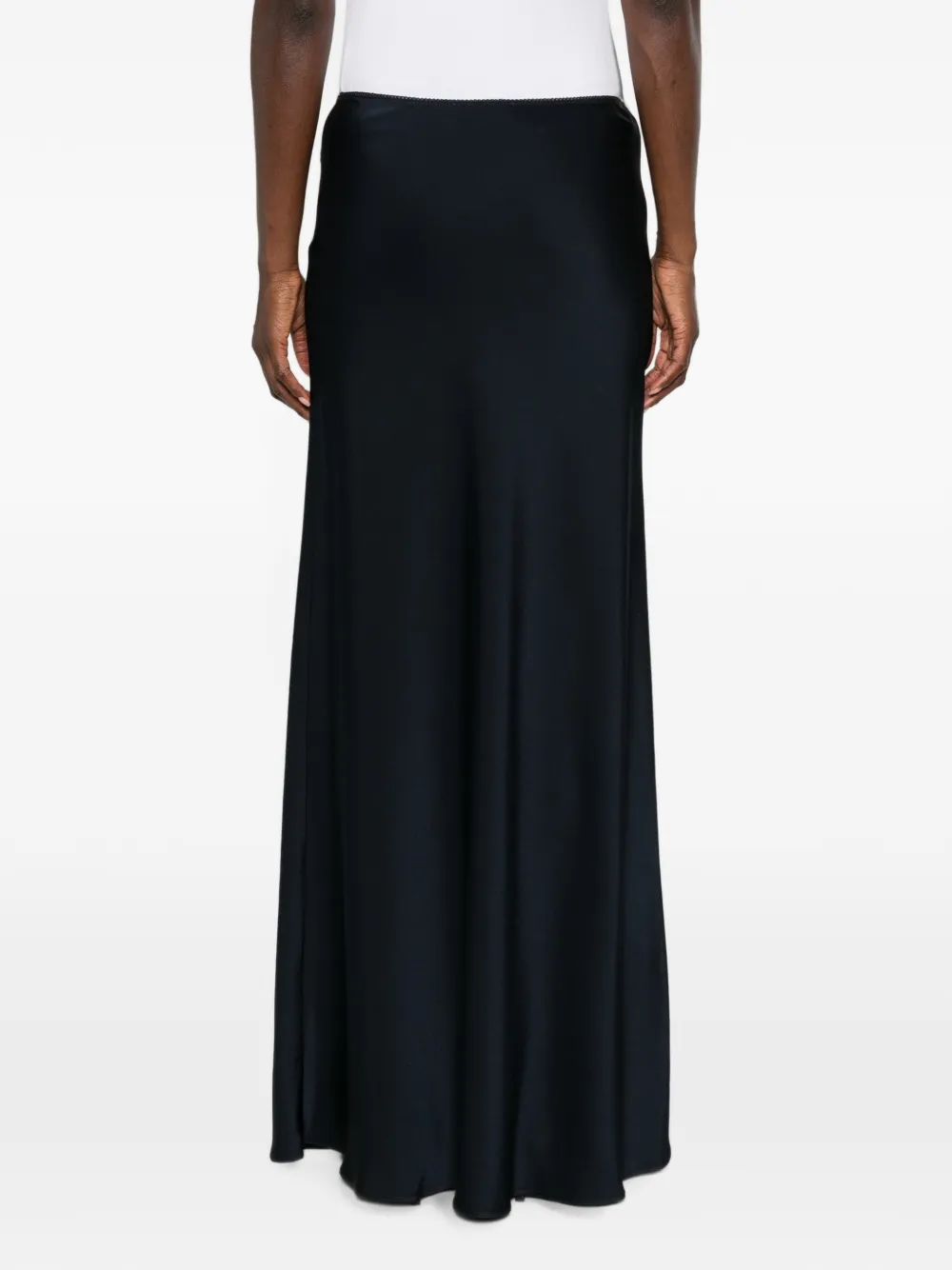 Fabiana Filippi Maxi-rok met satijnen afwerking Zwart