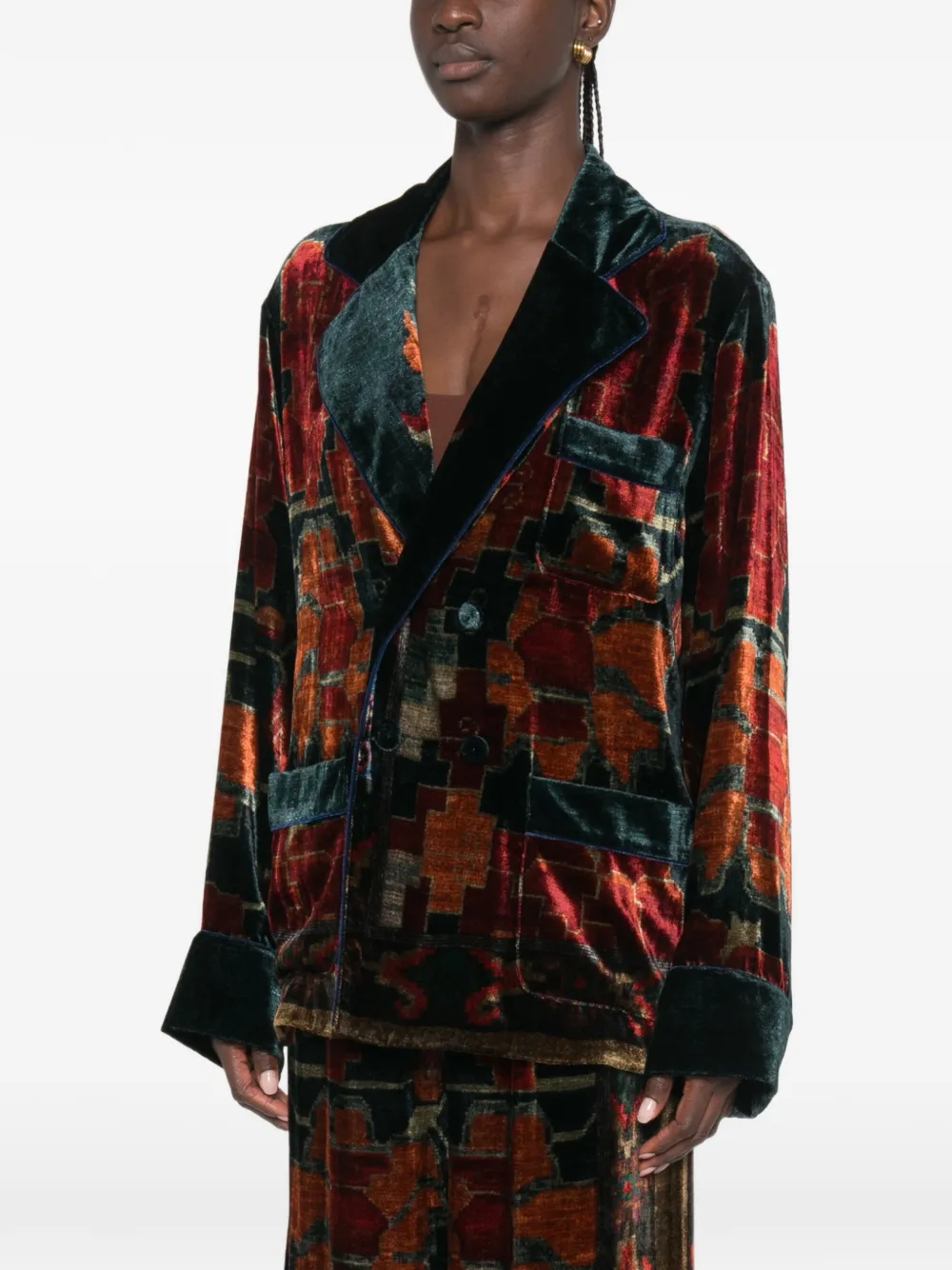 Pierre-Louis Mascia Kanpur jack met geometrische print Rood